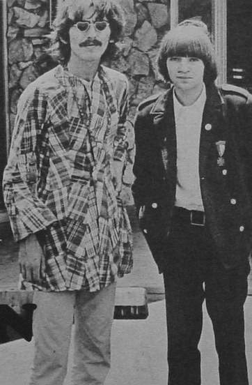 George Harrison and Rodney Bingenheimer